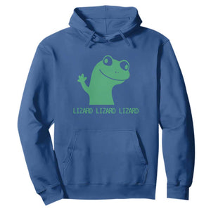 Funny Lizard Lizard Lizard Hoodie Weirdcore Gecko Reptile Meme TS02 Royal Blue Print Your Wear