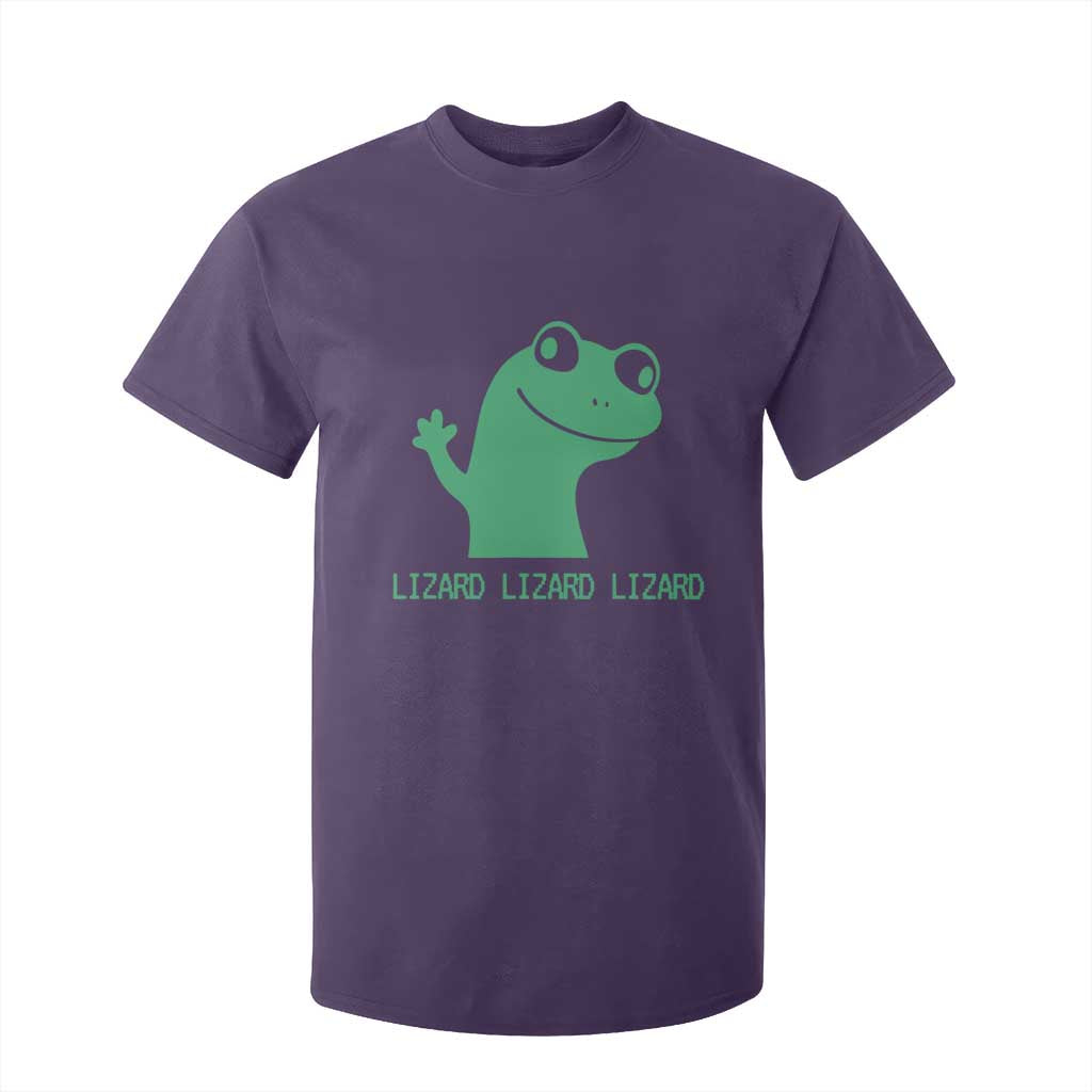 Funny Lizard Lizard Lizard T Shirt For Kid Weirdcore Gecko Reptile Meme TS02 Purple Print Your Wear