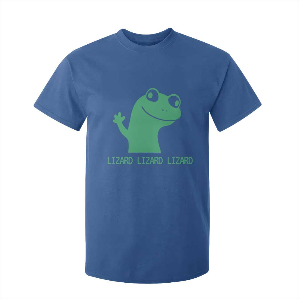 Funny Lizard Lizard Lizard T Shirt For Kid Weirdcore Gecko Reptile Meme TS02 Royal Blue Print Your Wear