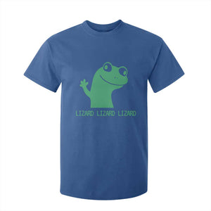 Funny Lizard Lizard Lizard T Shirt For Kid Weirdcore Gecko Reptile Meme TS02 Royal Blue Print Your Wear