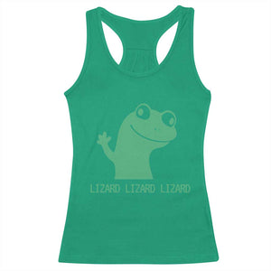 Funny Lizard Lizard Lizard Racerback Tank Top Weirdcore Gecko Reptile Meme TS02 Irish Green Print Your Wear