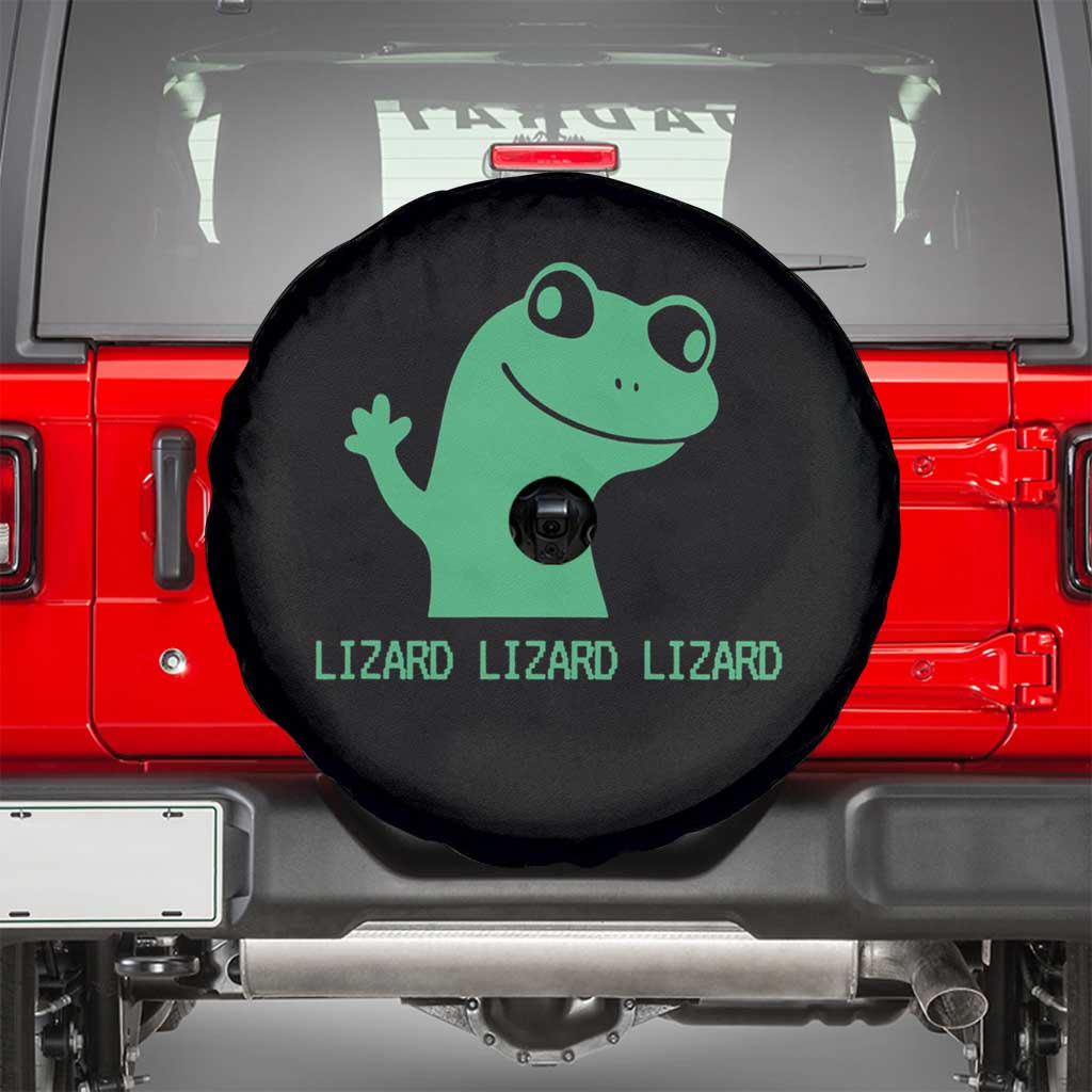 Funny Lizard Lizard Lizard Spare Tire Cover Weirdcore Gecko Reptile Meme TS02 Black Print Your Wear