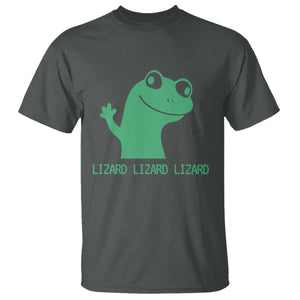 Funny Lizard Lizard Lizard T Shirt Weirdcore Gecko Reptile Meme TS02 Dark Heather Print Your Wear