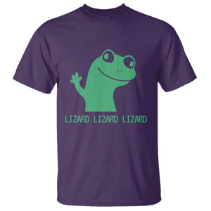 Funny Lizard Lizard Lizard T Shirt Weirdcore Gecko Reptile Meme TS02 Purple Print Your Wear