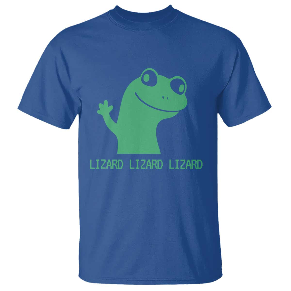 Funny Lizard Lizard Lizard T Shirt Weirdcore Gecko Reptile Meme TS02 Royal Blue Print Your Wear