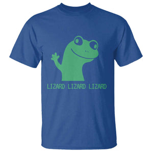 Funny Lizard Lizard Lizard T Shirt Weirdcore Gecko Reptile Meme TS02 Royal Blue Print Your Wear