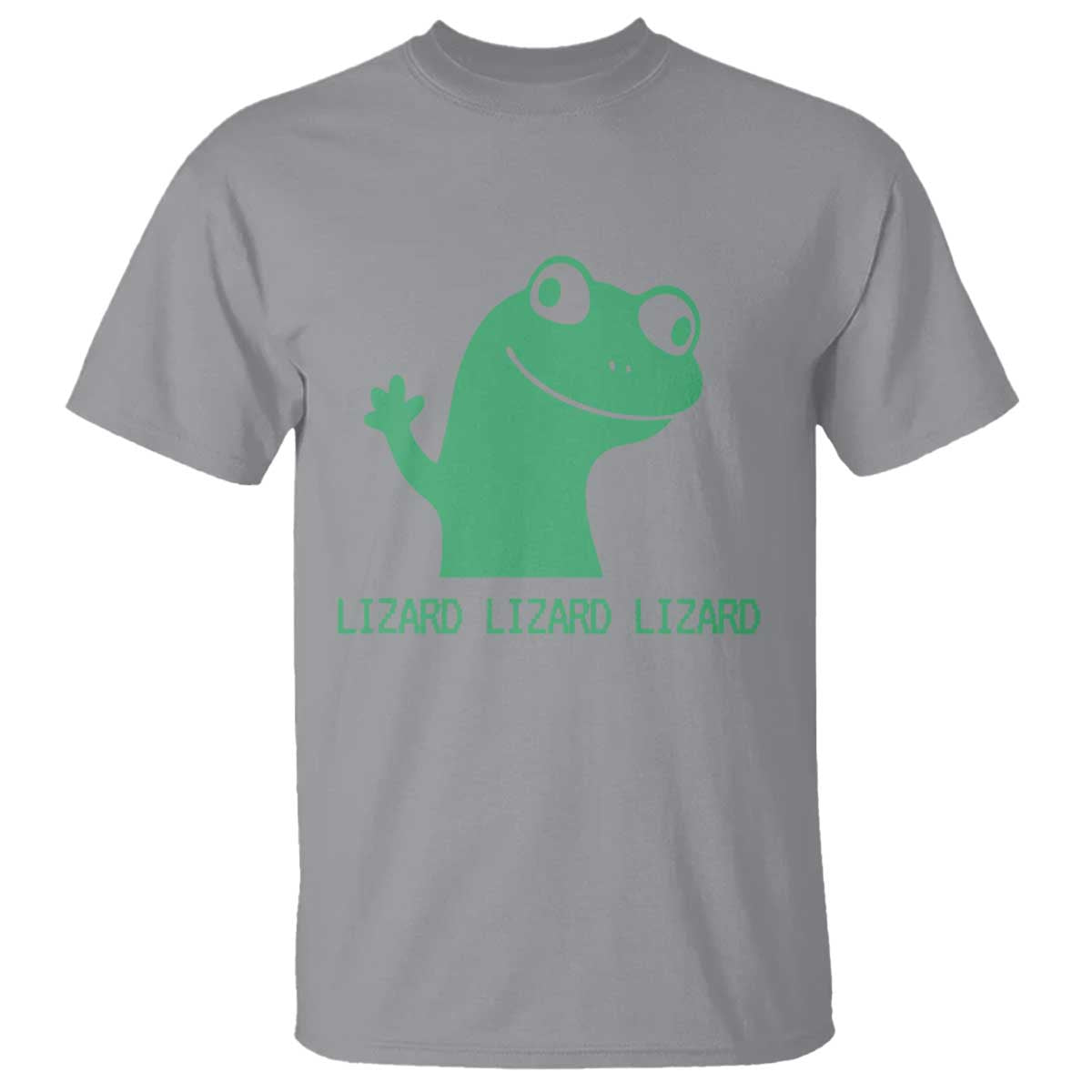 Funny Lizard Lizard Lizard T Shirt Weirdcore Gecko Reptile Meme TS02 Sport Gray Print Your Wear