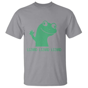 Funny Lizard Lizard Lizard T Shirt Weirdcore Gecko Reptile Meme TS02 Sport Gray Print Your Wear