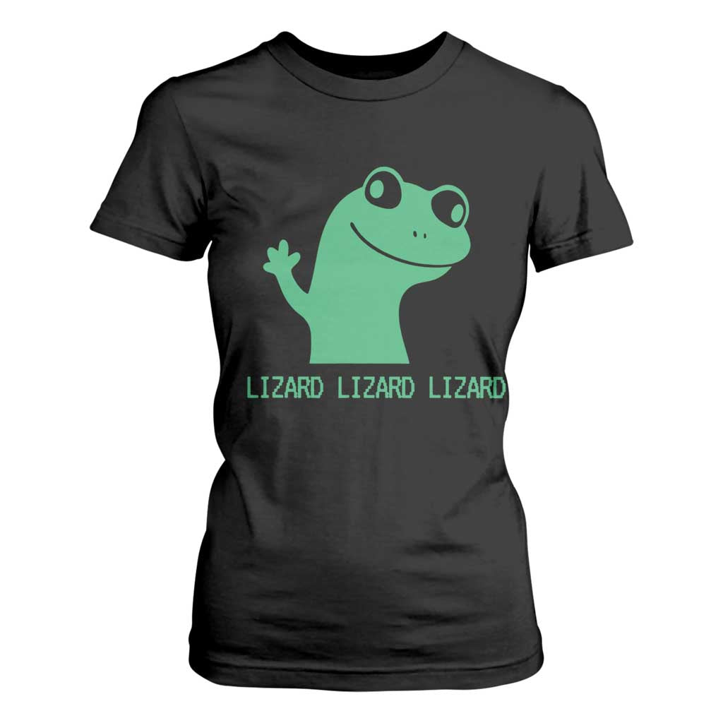 Funny Lizard Lizard Lizard T Shirt For Women Weirdcore Gecko Reptile Meme TS02 Black Print Your Wear