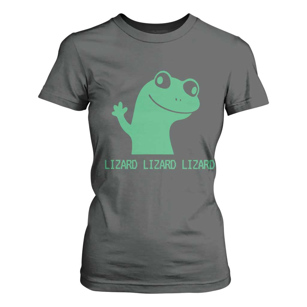 Funny Lizard Lizard Lizard T Shirt For Women Weirdcore Gecko Reptile Meme TS02 Dark Heather Print Your Wear