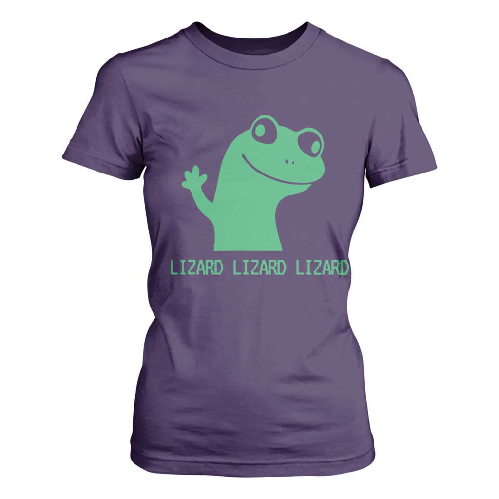Funny Lizard Lizard Lizard T Shirt For Women Weirdcore Gecko Reptile Meme TS02 Purple Print Your Wear