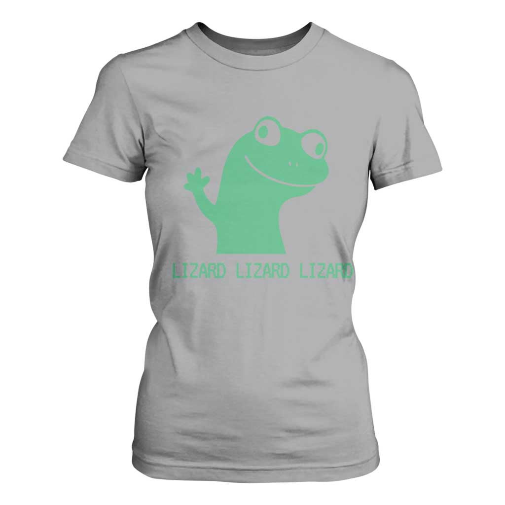 Funny Lizard Lizard Lizard T Shirt For Women Weirdcore Gecko Reptile Meme TS02 Sport Gray Print Your Wear