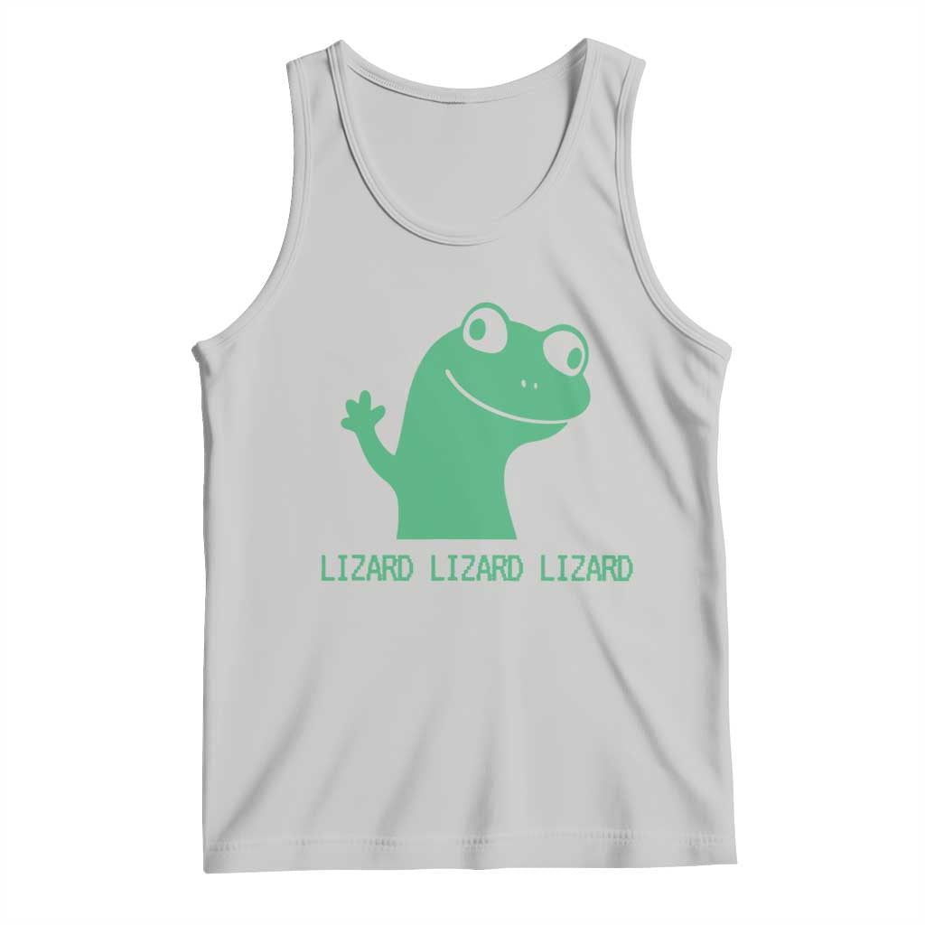Funny Lizard Lizard Lizard Tank Top Weirdcore Gecko Reptile Meme TS02 Ash Print Your Wear