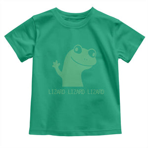 Funny Lizard Lizard Lizard Toddler T Shirt Weirdcore Gecko Reptile Meme TS02 Irish Green Print Your Wear
