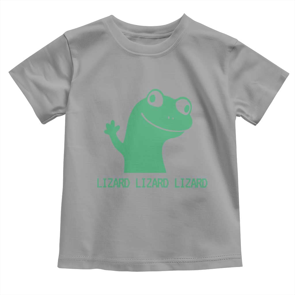 Funny Lizard Lizard Lizard Toddler T Shirt Weirdcore Gecko Reptile Meme TS02 Sport Gray Print Your Wear