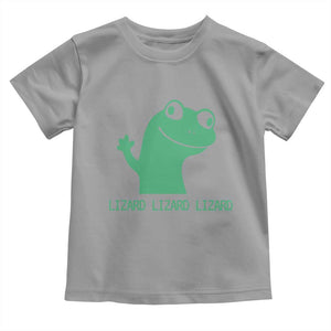 Funny Lizard Lizard Lizard Toddler T Shirt Weirdcore Gecko Reptile Meme TS02 Sport Gray Print Your Wear