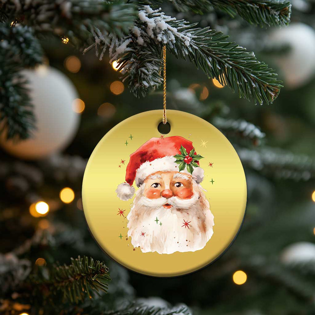 Retro Vintage Christmas Santa Claus Face Xmas Old Fashioned Christmas Ornament TS02 Print Your Wear