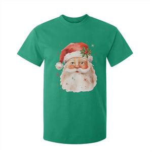 Retro Vintage Christmas Santa Claus Face Xmas Old Fashioned T Shirt For Kid TS02 Irish Green Print Your Wear