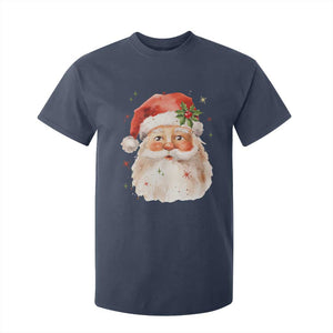 Retro Vintage Christmas Santa Claus Face Xmas Old Fashioned T Shirt For Kid TS02 Navy Print Your Wear