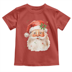Retro Vintage Christmas Santa Claus Face Xmas Old Fashioned Toddler T Shirt TS02 Red Print Your Wear