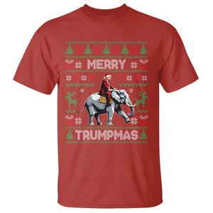 Trump Christmas T Shirt Merry Trumpmas He Won 47th President Ugly Sweater TS02 Red Print Your Wear