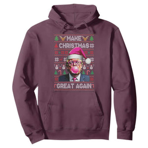 Trump Christmas Pink Bubble Gum Hoodie Make Christmas Great Again Ugly Sweater TS02 Maroon Print Your Wear