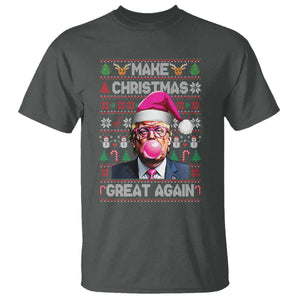 Trump Christmas Pink Bubble Gum T Shirt Make Christmas Great Again Ugly Sweater TS02 Dark Heather Print Your Wear