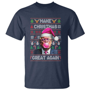 Trump Christmas Pink Bubble Gum T Shirt Make Christmas Great Again Ugly Sweater TS02 Navy Print Your Wear