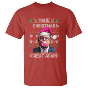 Trump Christmas Pink Bubble Gum T Shirt Make Christmas Great Again Ugly Sweater TS02 Red Print Your Wear