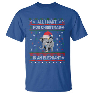 Trump Christmas T Shirt All I Want For Christmas Is An Elephant Republican TS02 Royal Blue Print Your Wear