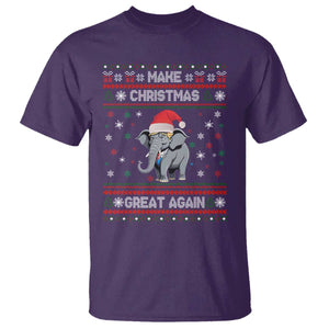 Trump Christmas T Shirt Make Christmas Great Again Republican Elephant Ugly Sweater TS02 Purple Print Your Wear