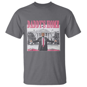 Trump Won 2024 Pink T Shirt Daddy's Home TS02 Charcoal Print Your Wear