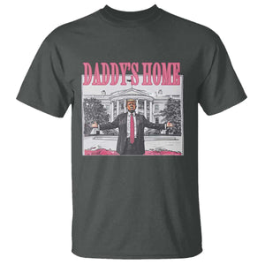 Trump Won 2024 Pink T Shirt Daddy's Home TS02 Dark Heather Print Your Wear