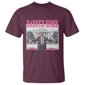 Trump Won 2024 Pink T Shirt Daddy's Home TS02 Maroon Print Your Wear