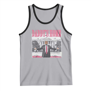 Trump Won 2024 Pink Tank Top Daddy's Home TS02 Athletic Heather Black Print Your Wear
