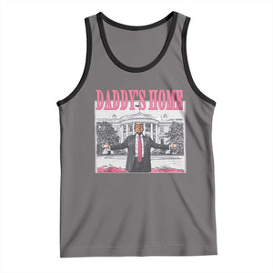 Trump Won 2024 Pink Tank Top Daddy's Home TS02 Deep Heather Black Print Your Wear