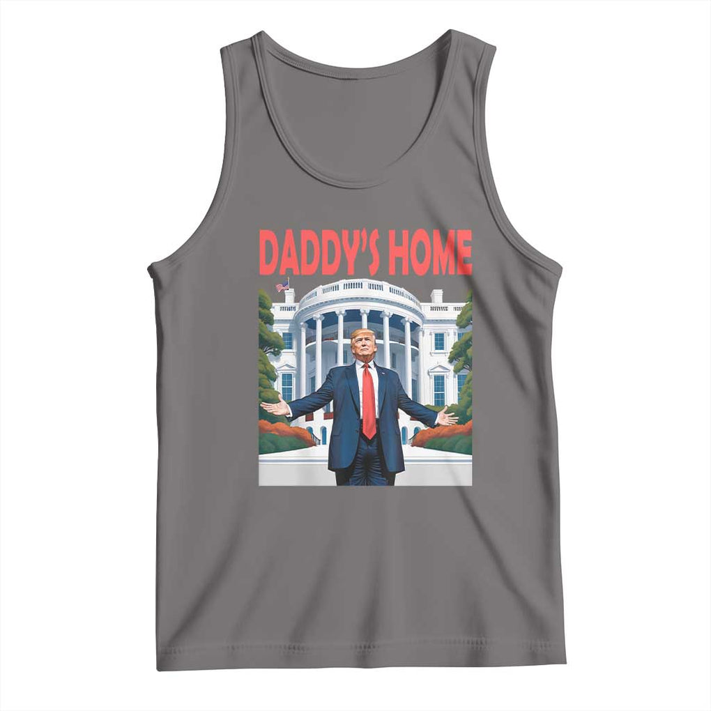 Trump Won 2024 Tank Top Trump Daddys Home White House TS02 Deep Heather Print Your Wear