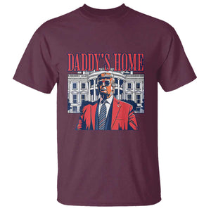 Trump Won 2024 T Shirt Daddy's Home TS02 Maroon Print Your Wear