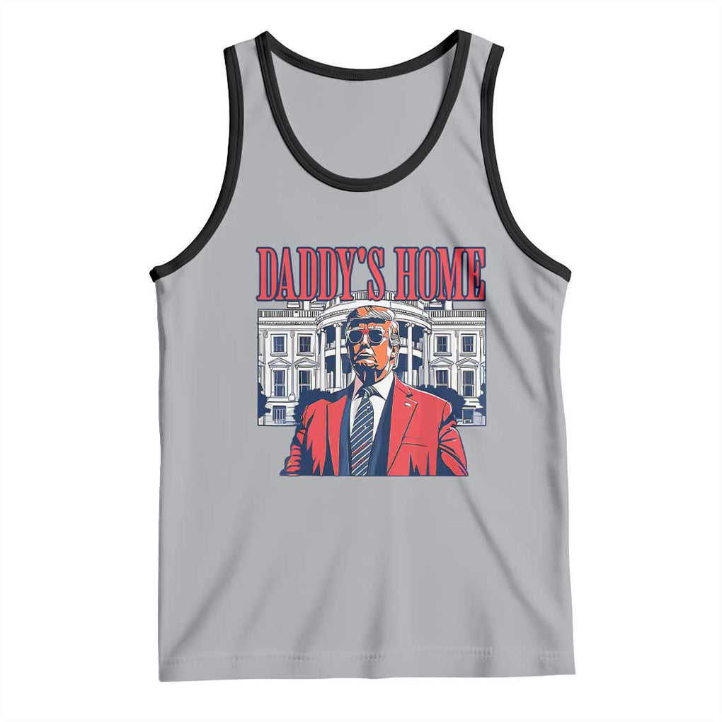 Trump Won 2024 Tank Top Daddy's Home TS02 Athletic Heather Black Print Your Wear
