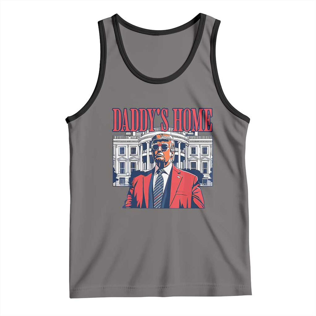 Trump Won 2024 Tank Top Daddy's Home TS02 Deep Heather Black Print Your Wear