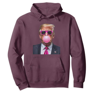 Trump Pink Bubblegum Hoodie Blowing Bubble Gum TS02 Maroon Print Your Wear