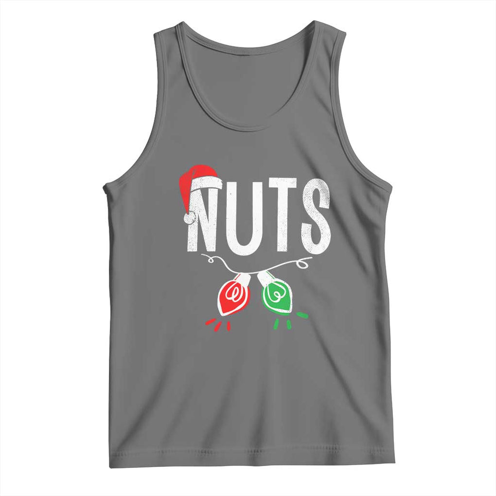 Christmas Matching Couple Tank Top Chestnuts Xmas Funny Nuts TS02 Black Heather Print Your Wear