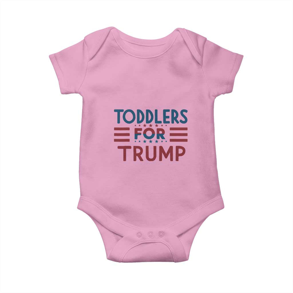 Trump 2024 Baby Onesie Toddlers for Trump Kids Trump 2024 TS02 Light Pink Print Your Wear
