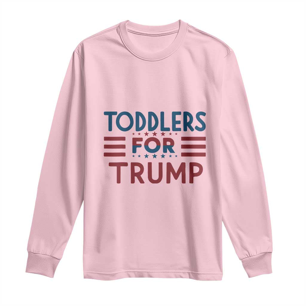 Trump 2024 Long Sleeve Shirt Toddlers for Trump Kids Trump 2024 TS02 Light Pink Print Your Wear