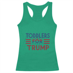Trump 2024 Racerback Tank Top Toddlers for Trump Kids Trump 2024 TS02 Irish Green Print Your Wear