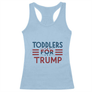 Trump 2024 Racerback Tank Top Toddlers for Trump Kids Trump 2024 TS02 Light Blue Print Your Wear