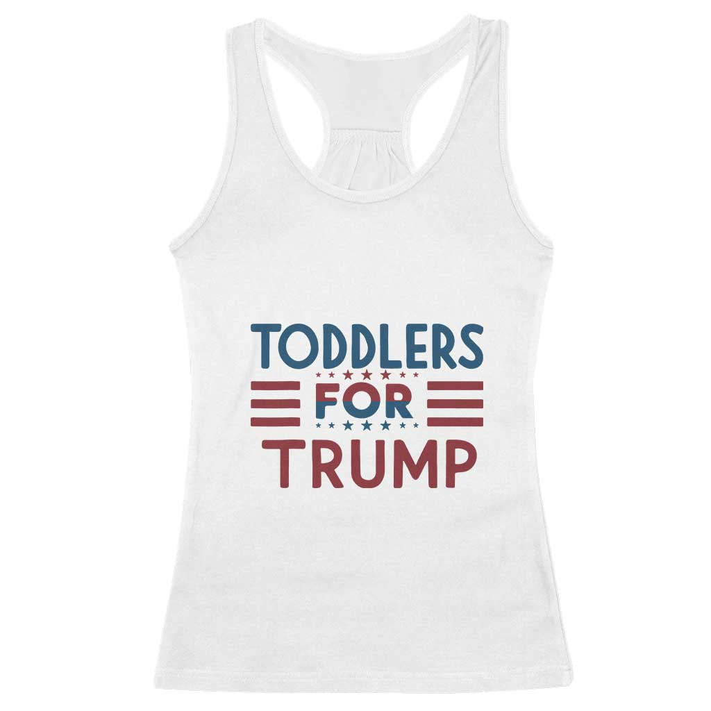 Trump 2024 Racerback Tank Top Toddlers for Trump Kids Trump 2024 TS02 White Print Your Wear