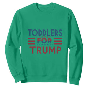 Trump 2024 Sweatshirt Toddlers for Trump Kids Trump 2024 TS02 Irish Green Print Your Wear