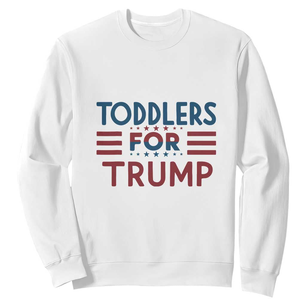 Trump 2024 Sweatshirt Toddlers for Trump Kids Trump 2024 TS02 White Print Your Wear