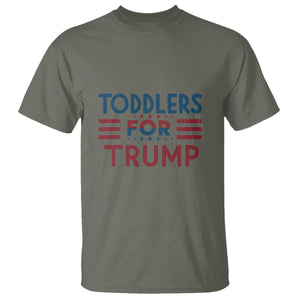 Trump 2024 T Shirt Toddlers for Trump Kids Trump 2024 TS02 Military Green Print Your Wear